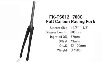 FK-TS012 700C Full carbon racing fork